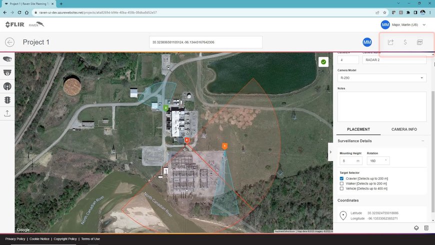 Teledyne FLIR presenta una nueva versión de su herramienta web Raven para planificación de sitios de seguridad